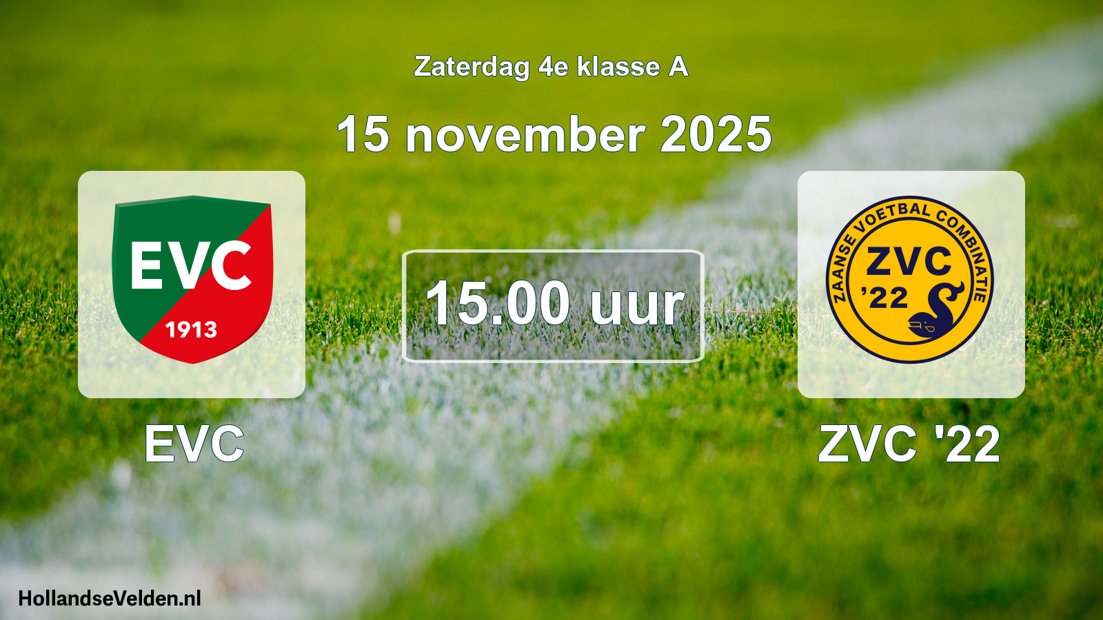 Geplande wedstrijd: EVC - ZVC '22 (15 november 2025)