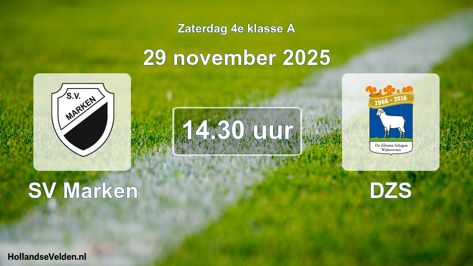 Scheduled Match: SV Marken - DZS (29 November 2025)