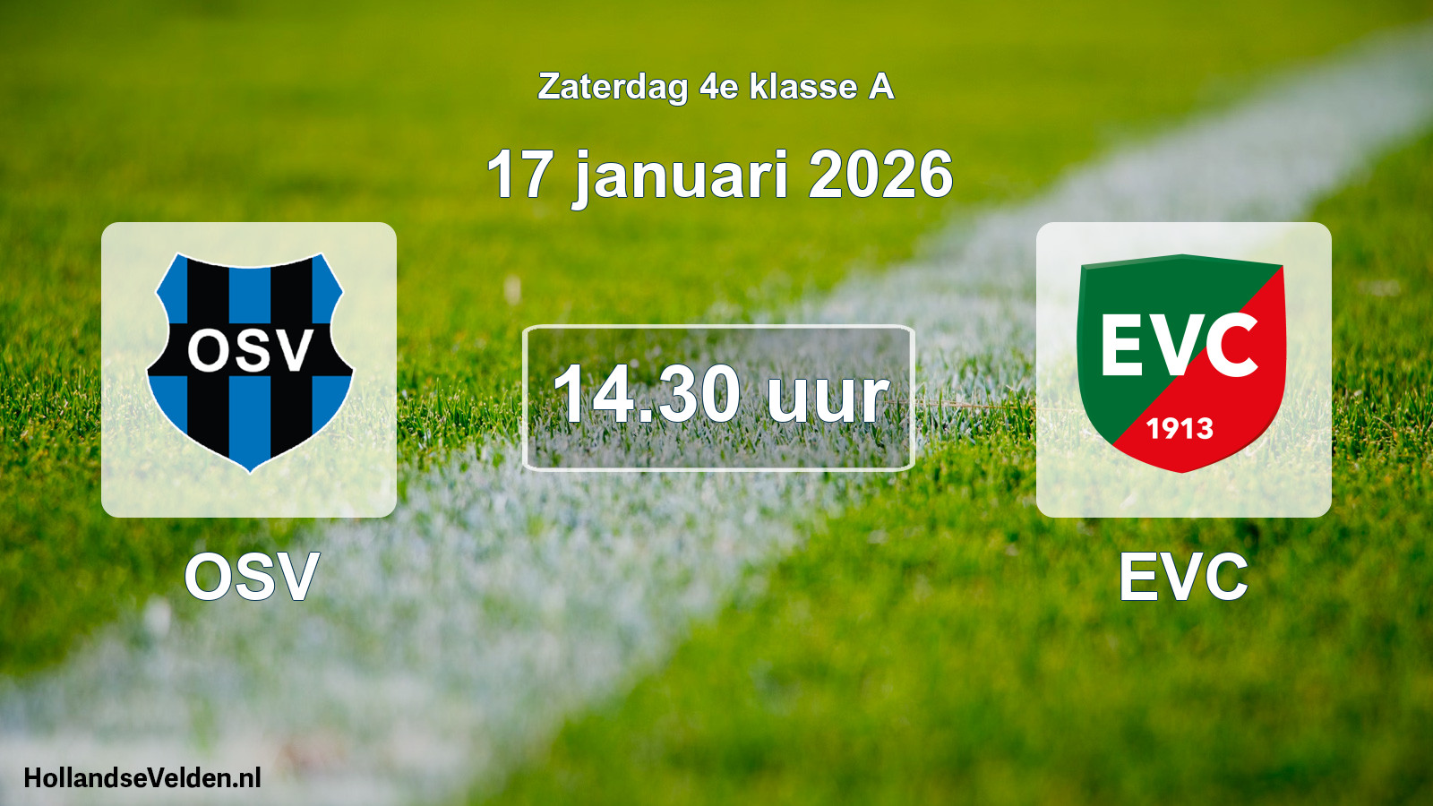 Geplande wedstrijd: OSV - EVC (17 januari 2026)
