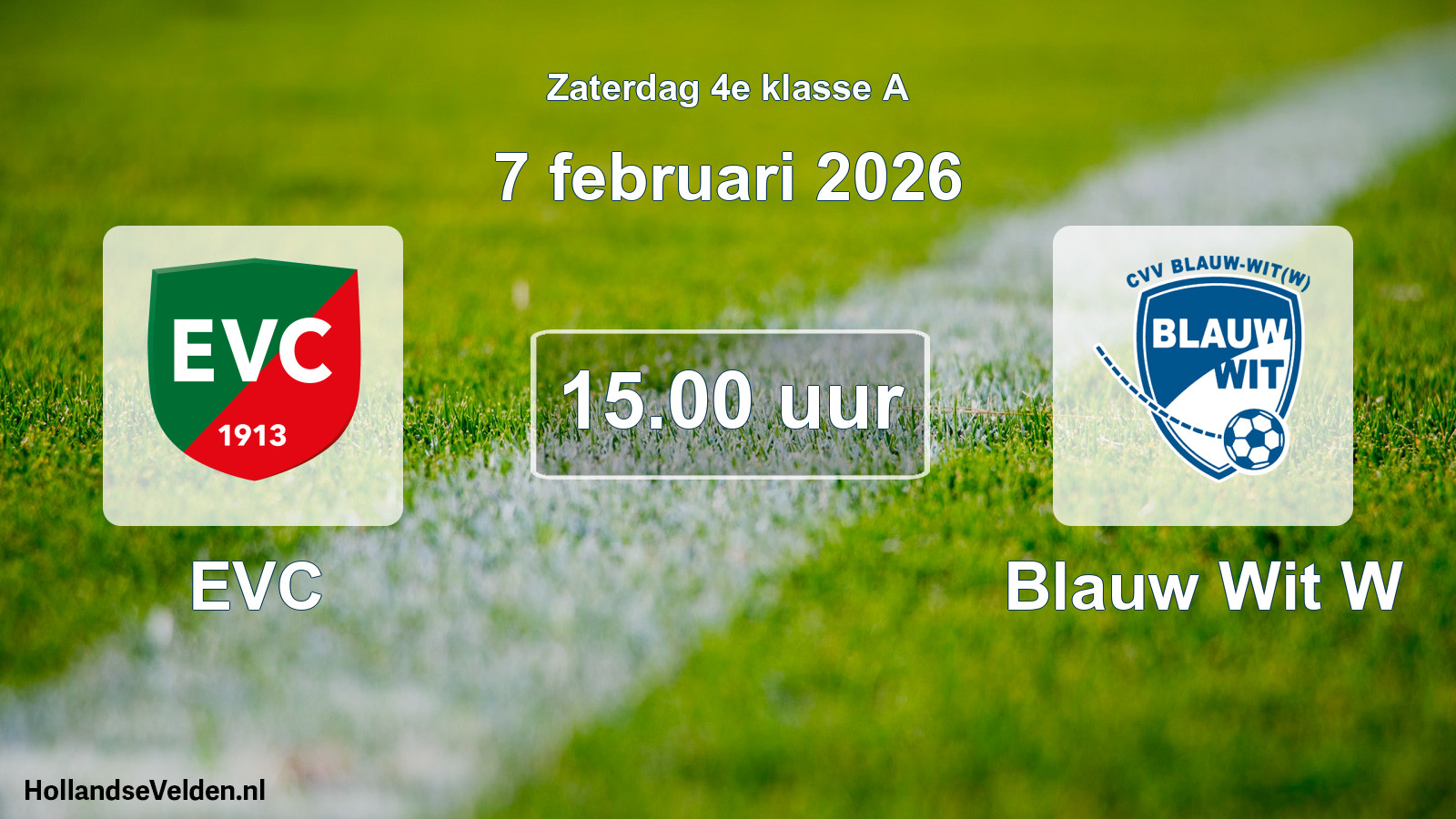 Scheduled Match: EVC - Blauw Wit W (7 February 2026)