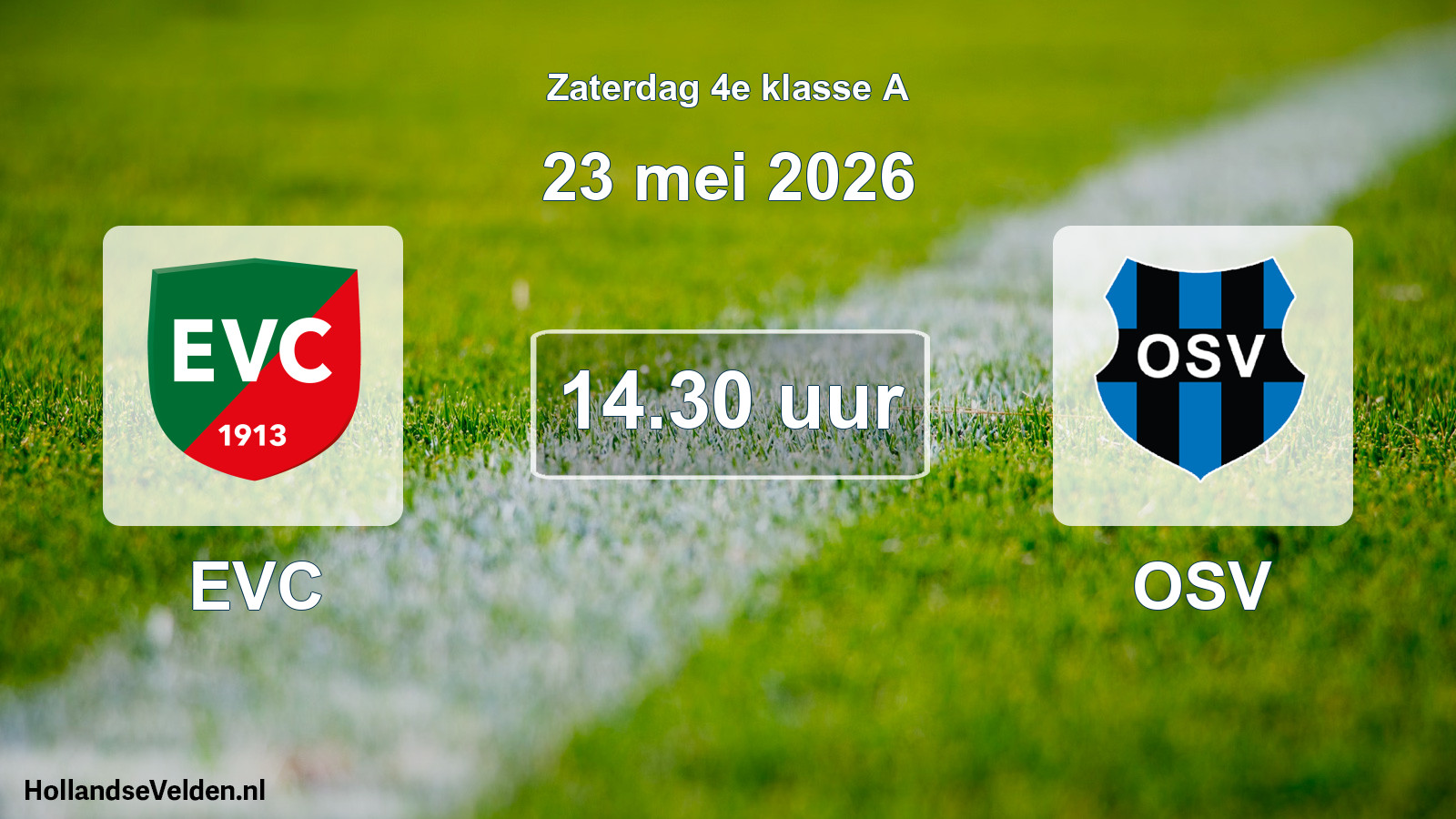 Geplande wedstrijd: EVC - OSV (23 mei 2026)