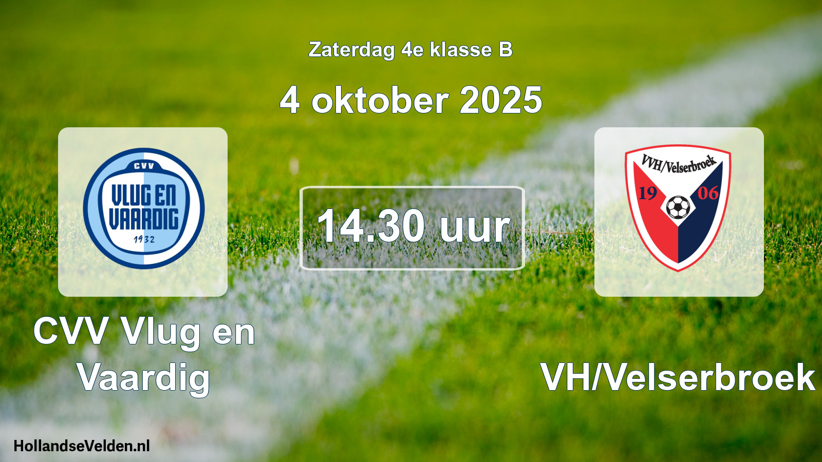 Scheduled Match: CVV Vlug en Vaardig - VVH/Velserbroek (4 October 2025)