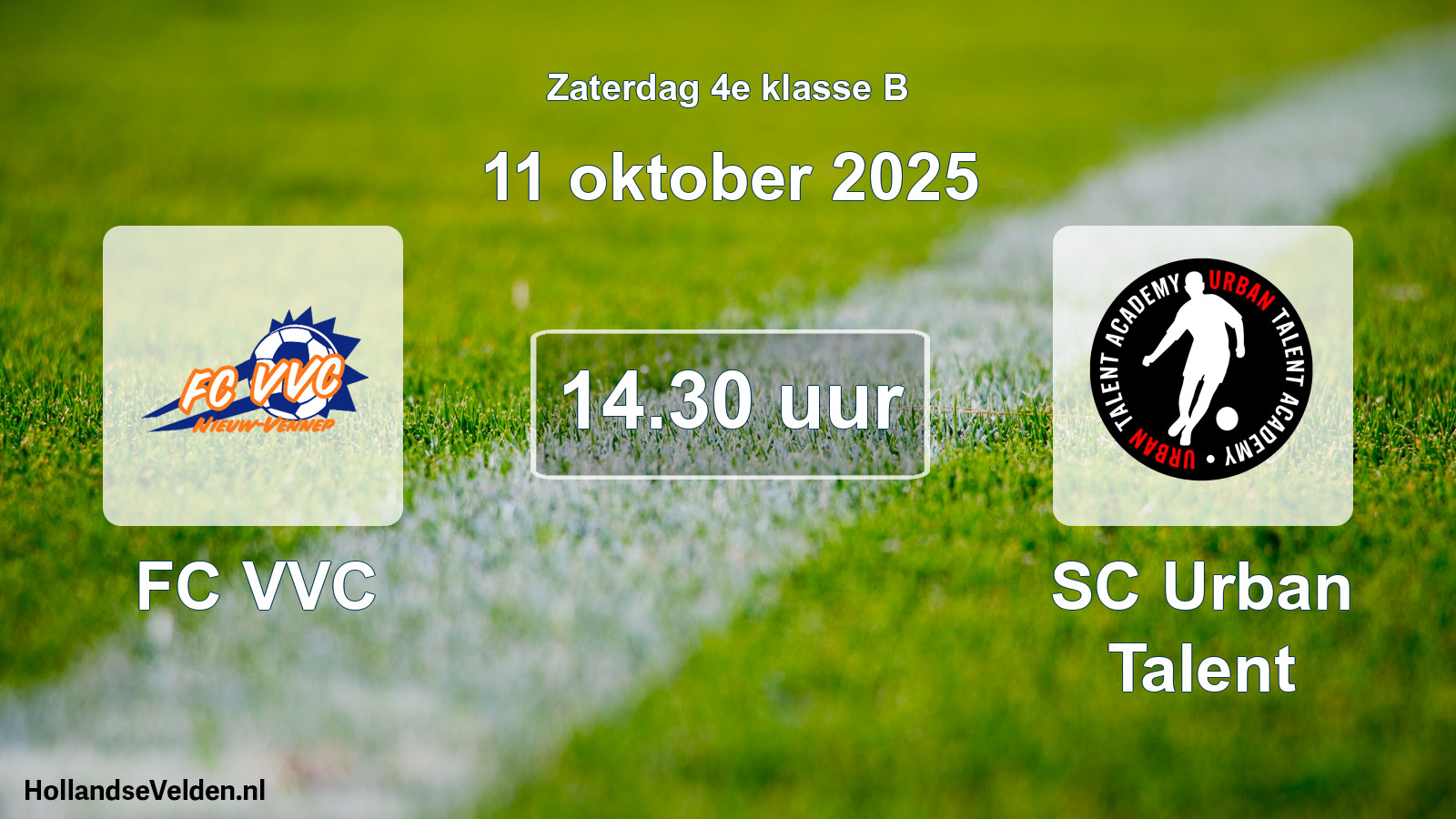 Geplande wedstrijd: FC VVC - SC Urban Talent (11 oktober 2025)