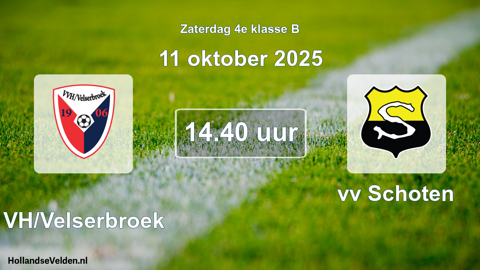 Scheduled Match: VVH/Velserbroek - vv Schoten (11 October 2025)