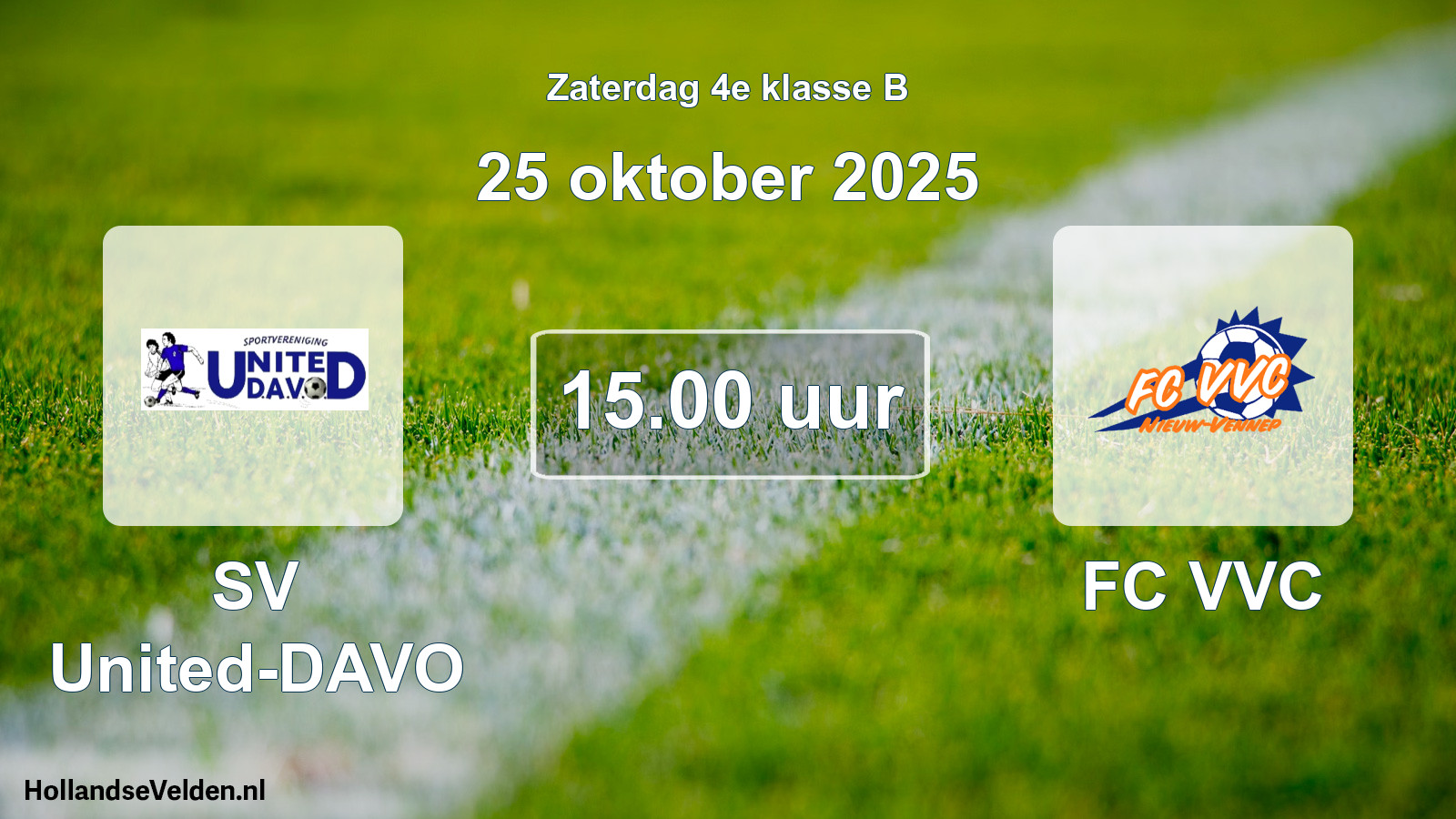 Scheduled Match: SV United-DAVO - FC VVC (25 October 2025)