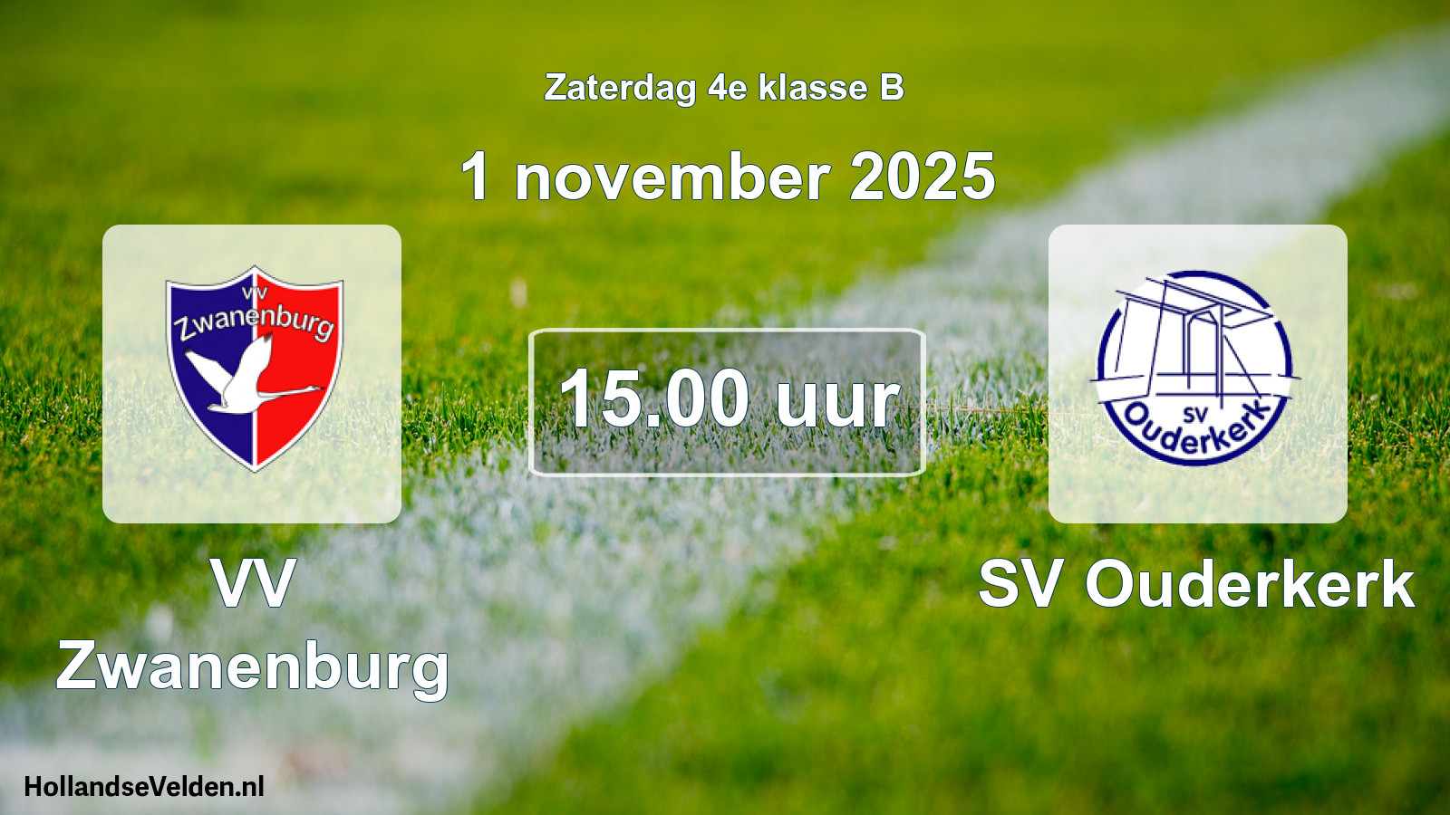 Scheduled Match: VV Zwanenburg - SV Ouderkerk (1 November 2025)