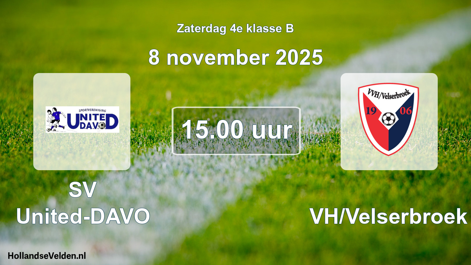 Scheduled Match: SV United-DAVO - VVH/Velserbroek (8 November 2025)