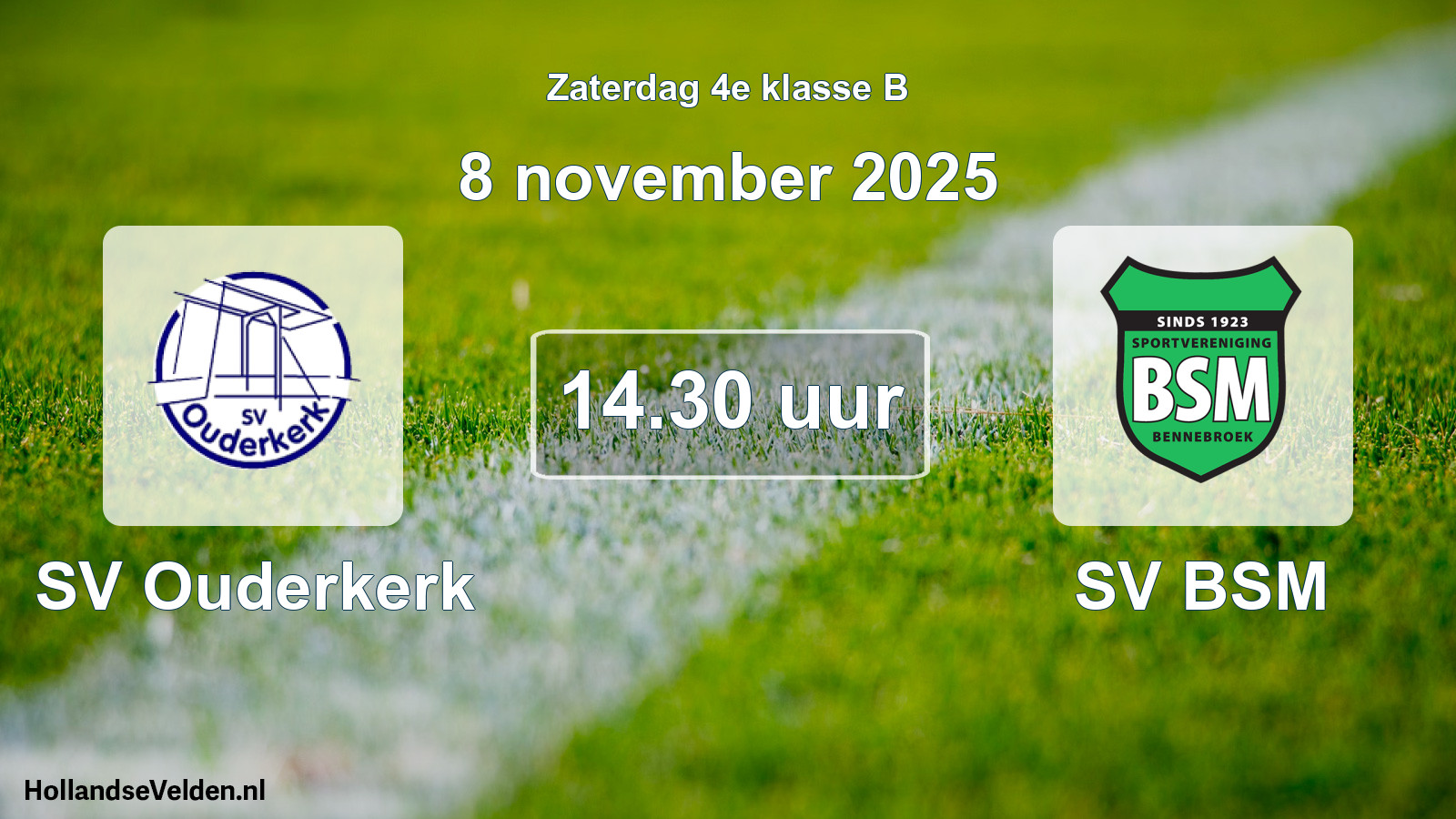Scheduled Match: SV Ouderkerk - SV BSM (8 November 2025)