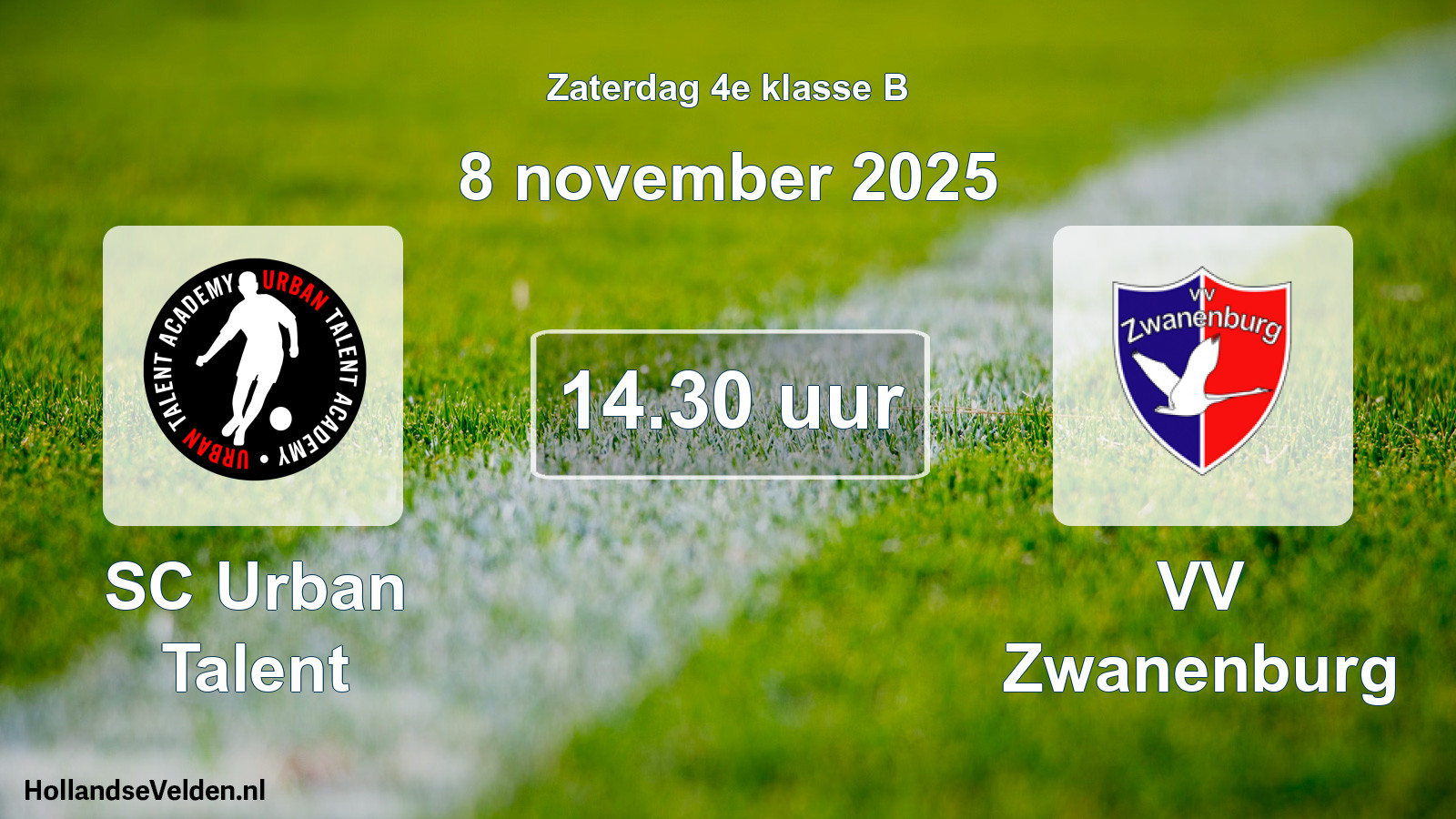 Scheduled Match: SC Urban Talent - VV Zwanenburg (8 November 2025)
