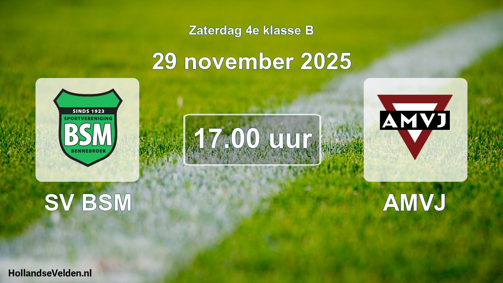 Scheduled Match: SV BSM - AMVJ (29 November 2025)