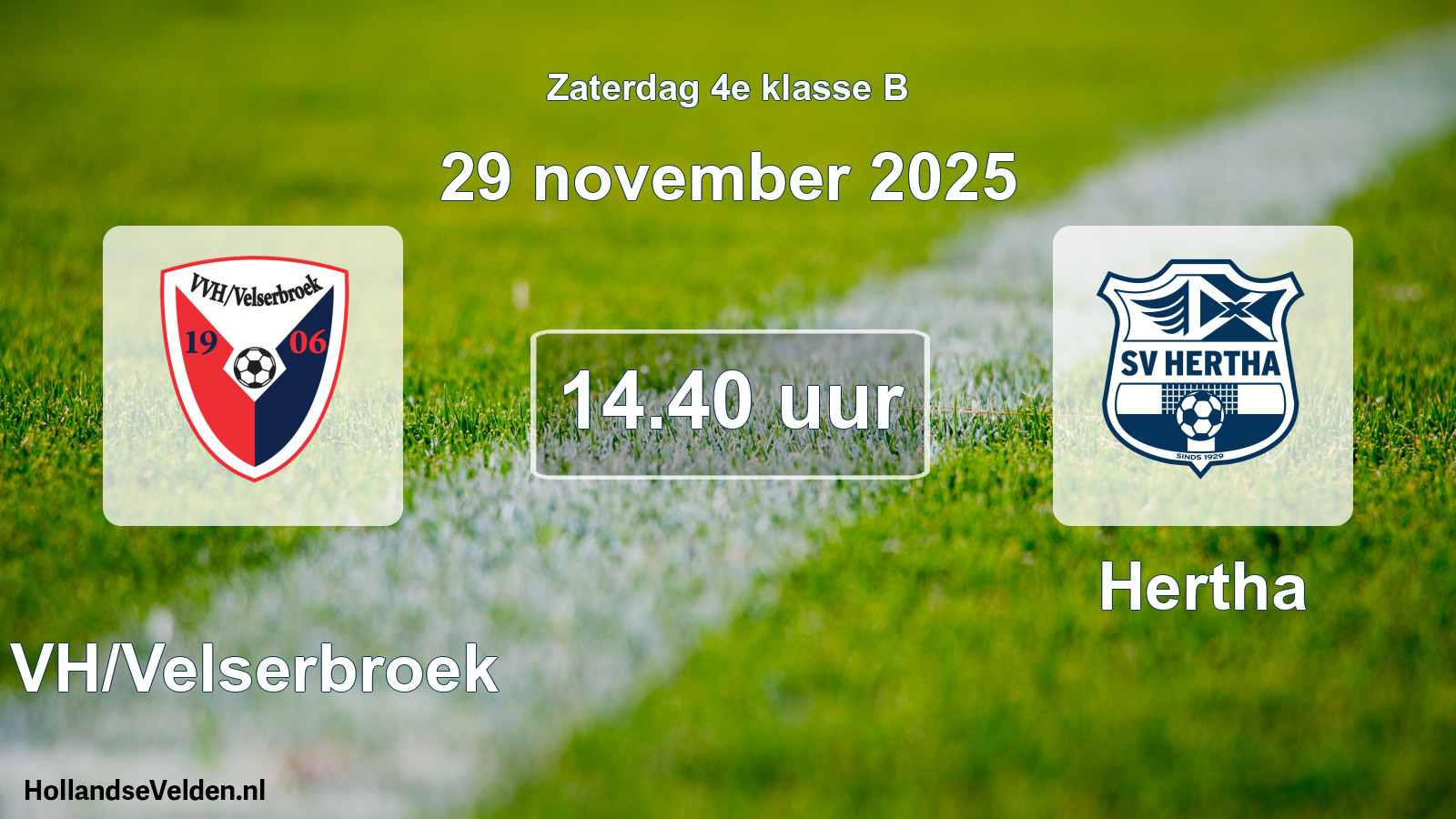 Scheduled Match: VVH/Velserbroek - Hertha (29 November 2025)