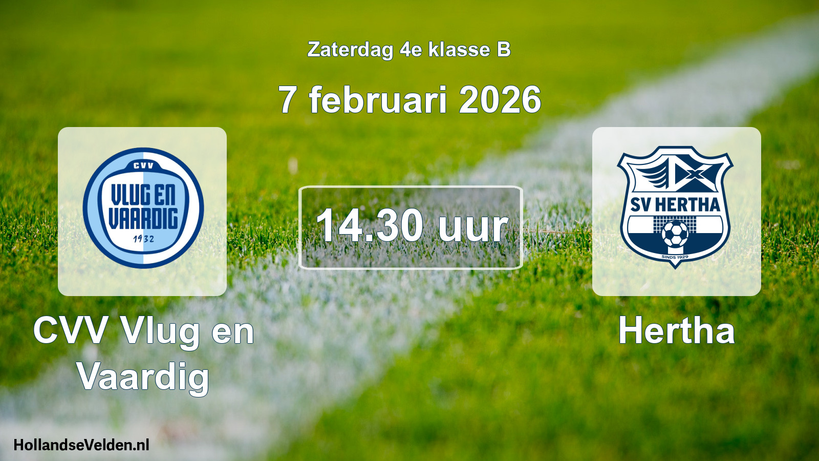 Scheduled Match: CVV Vlug en Vaardig - Hertha (7 February 2026)