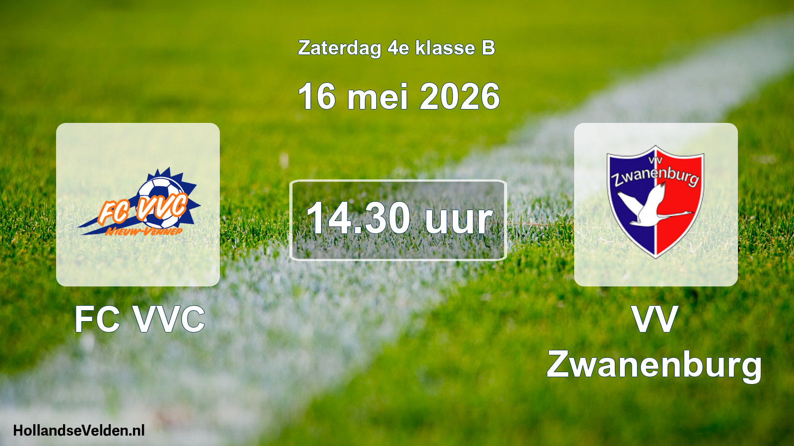 Scheduled Match: FC VVC - VV Zwanenburg (16 May 2026)