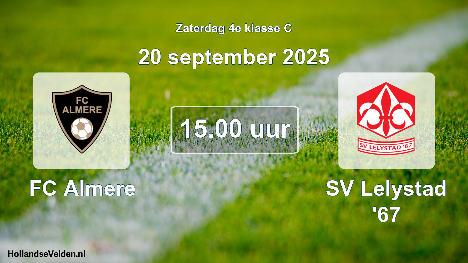 Scheduled Match: FC Almere - SV Lelystad '67 (20 September 2025)