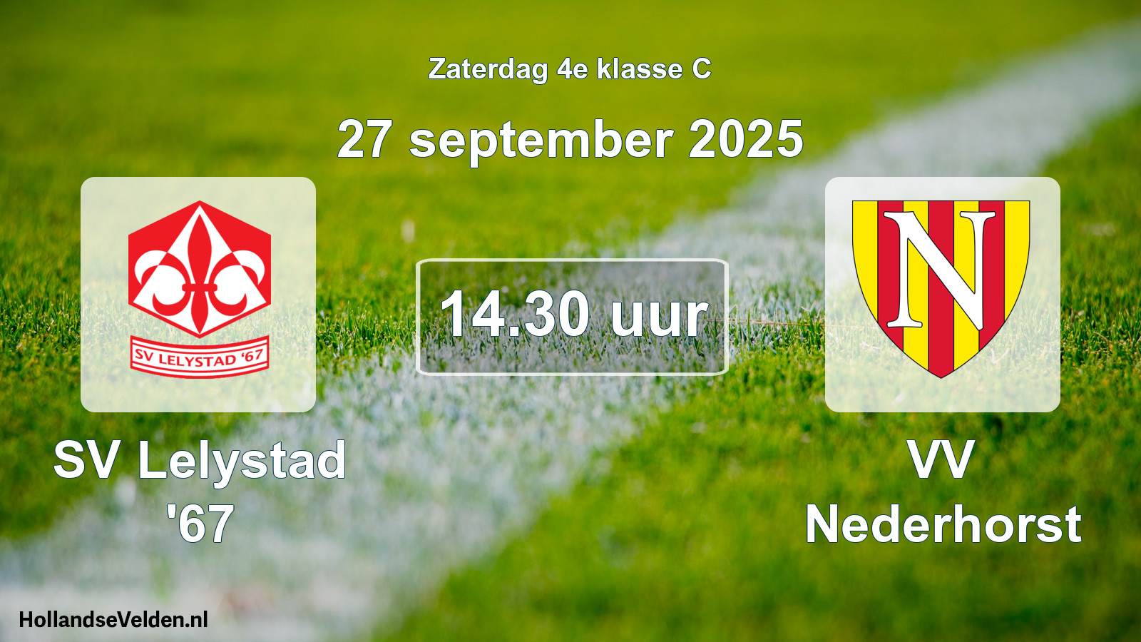 Scheduled Match: SV Lelystad '67 - VV Nederhorst (27 September 2025)