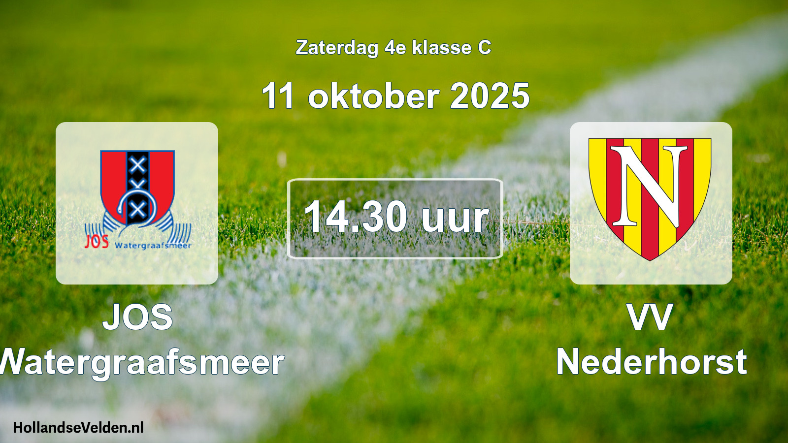 Scheduled Match: JOS Watergraafsmeer - VV Nederhorst (11 October 2025)