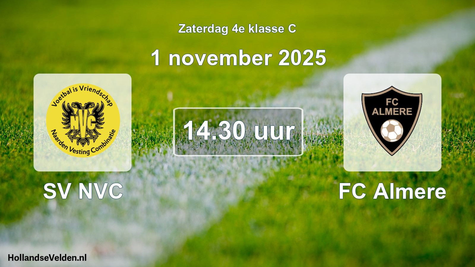 Geplande wedstrijd: SV NVC - FC Almere (1 november 2025)