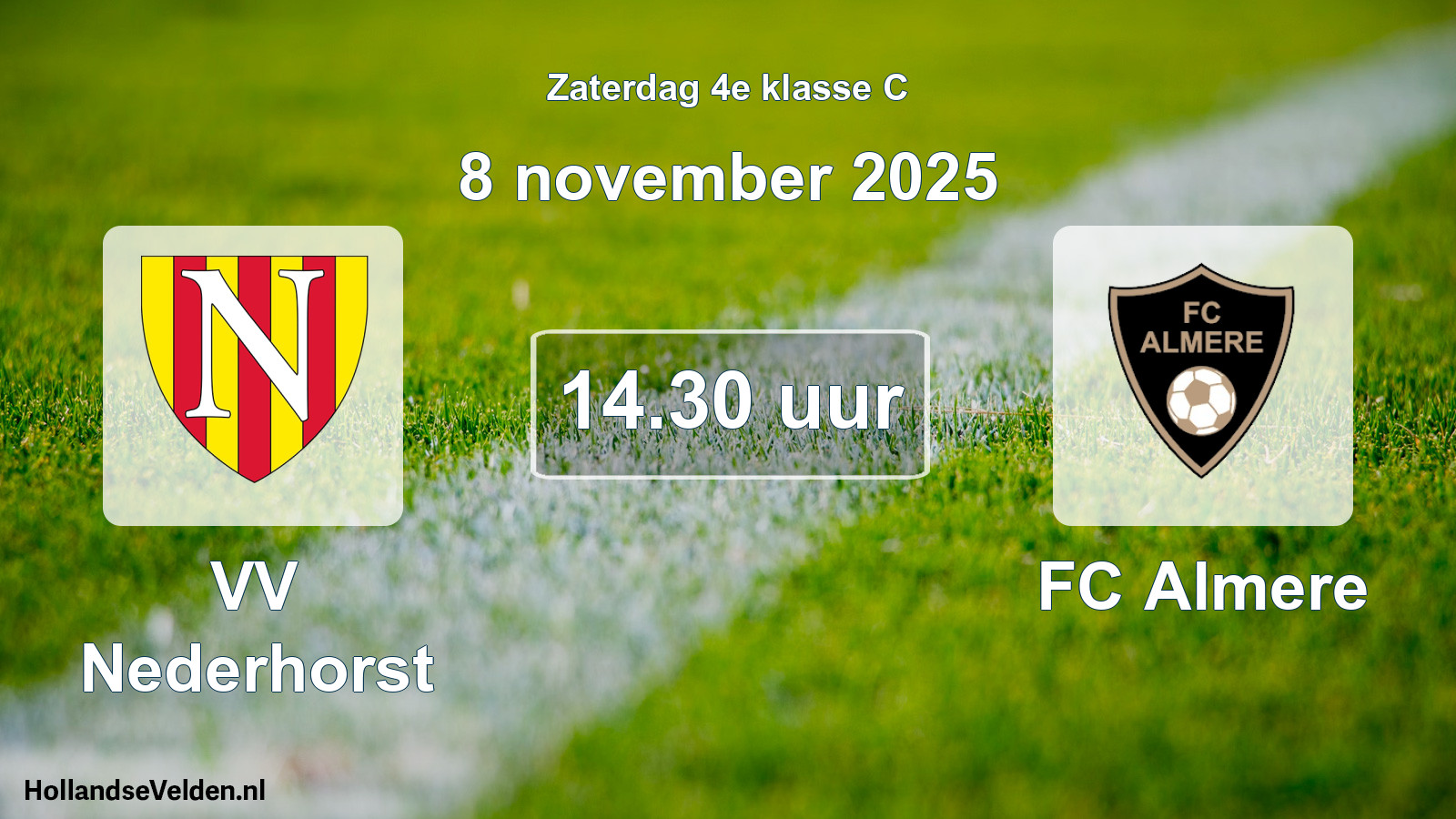 Scheduled Match: VV Nederhorst - FC Almere (8 November 2025)