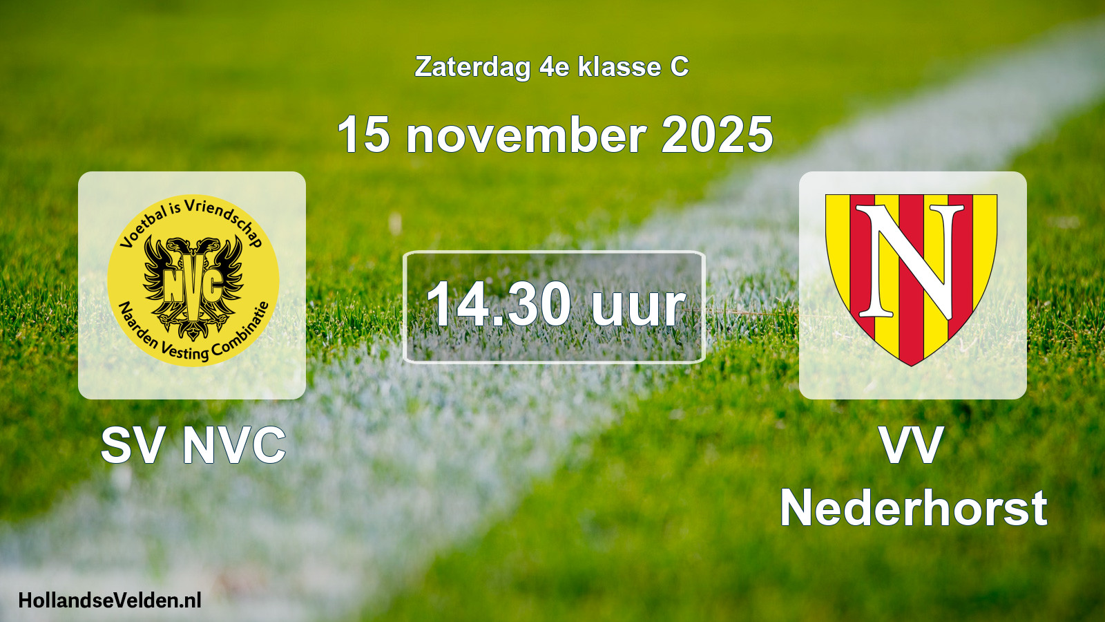 Geplande wedstrijd: SV NVC - VV Nederhorst (15 november 2025)