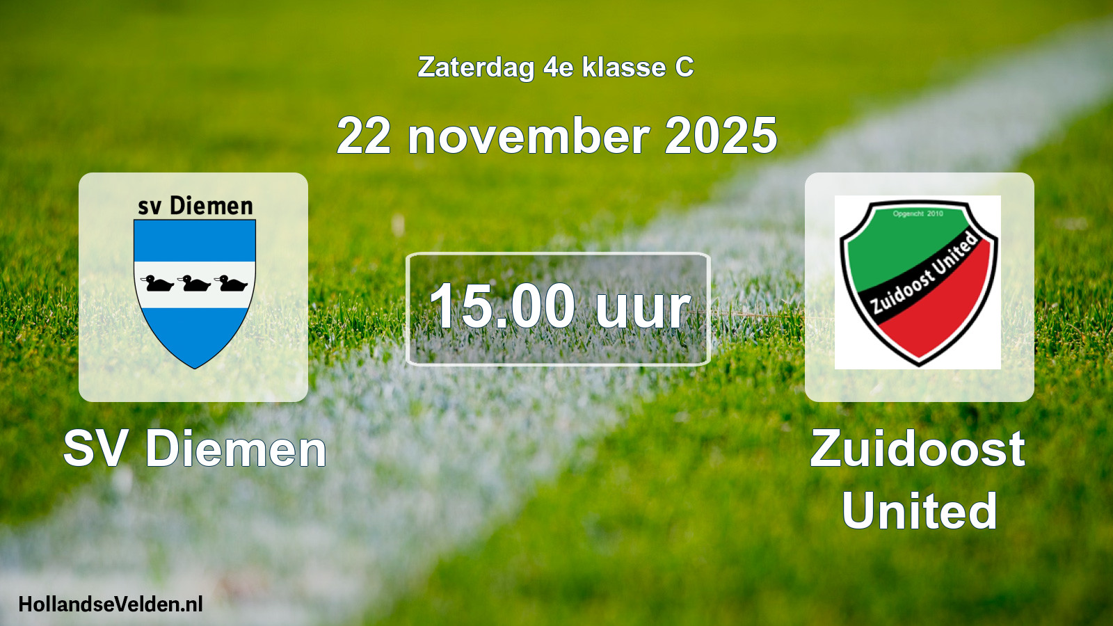 Scheduled Match: SV Diemen - Zuidoost United (22 November 2025)
