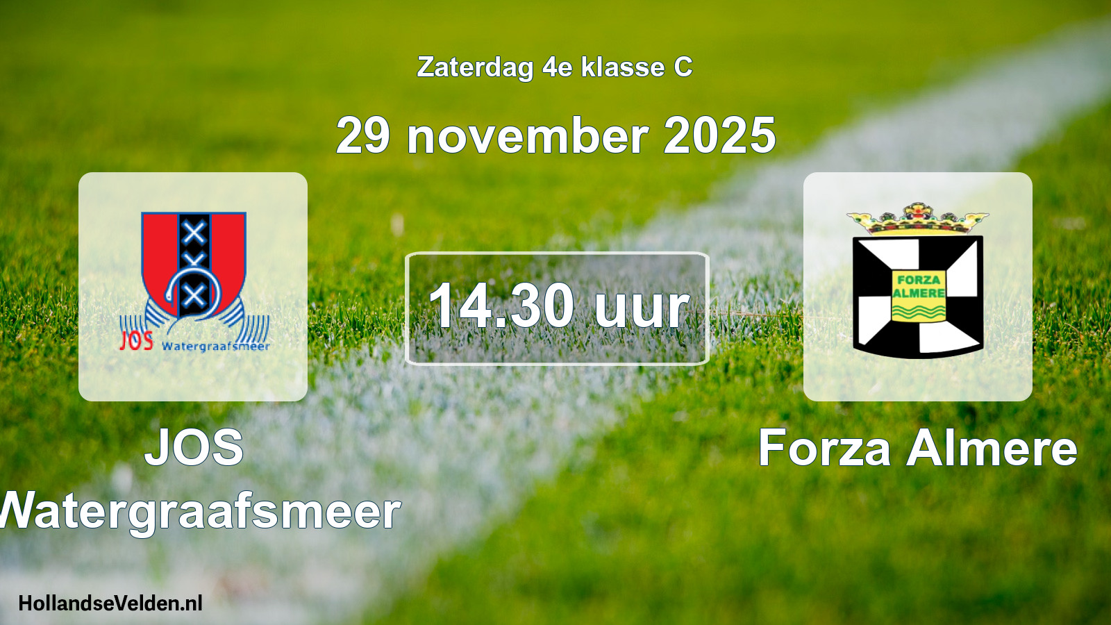 Scheduled Match: JOS Watergraafsmeer - Forza Almere (29 November 2025)