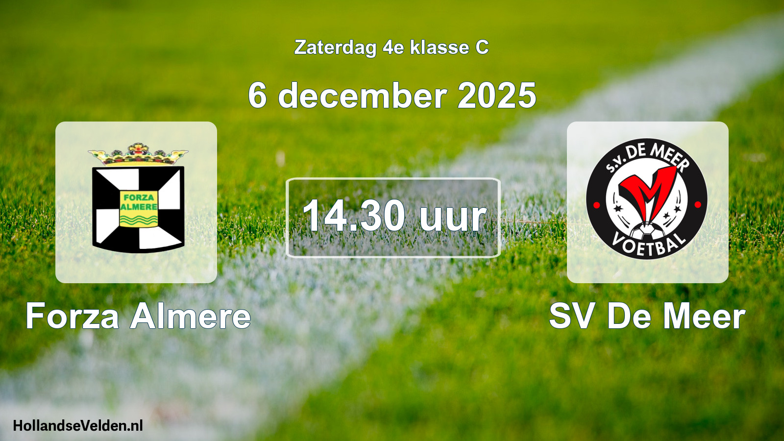 Scheduled Match: Forza Almere - SV De Meer (6 December 2025)
