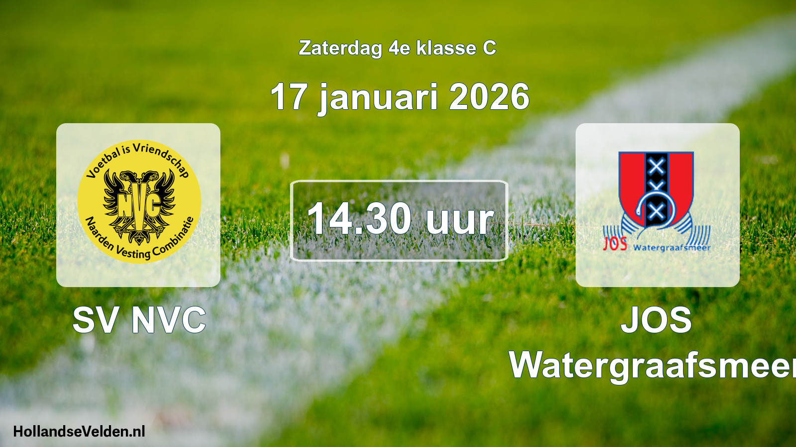 Scheduled Match: SV NVC - JOS Watergraafsmeer (17 January 2026)