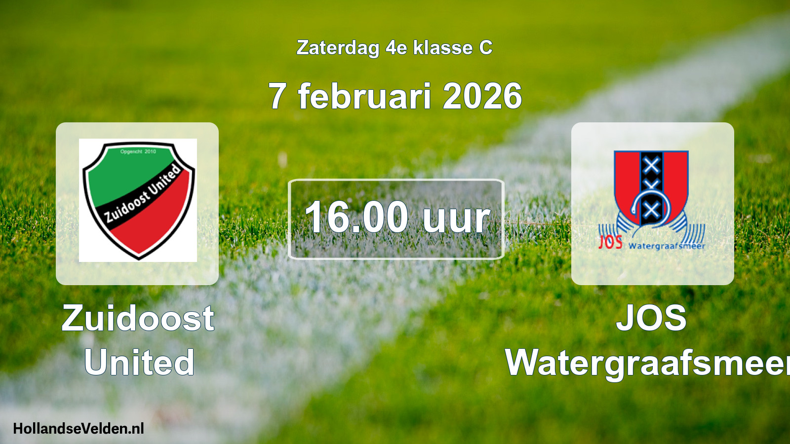 Scheduled Match: Zuidoost United - JOS Watergraafsmeer (7 February 2026)