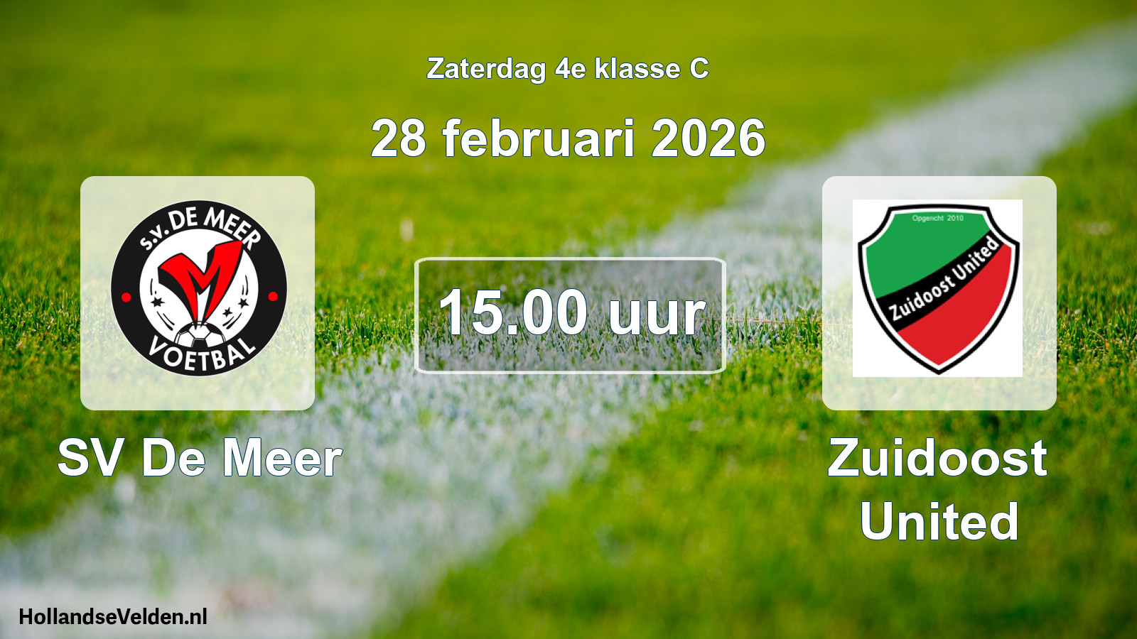 Scheduled Match: SV De Meer - Zuidoost United (28 February 2026)