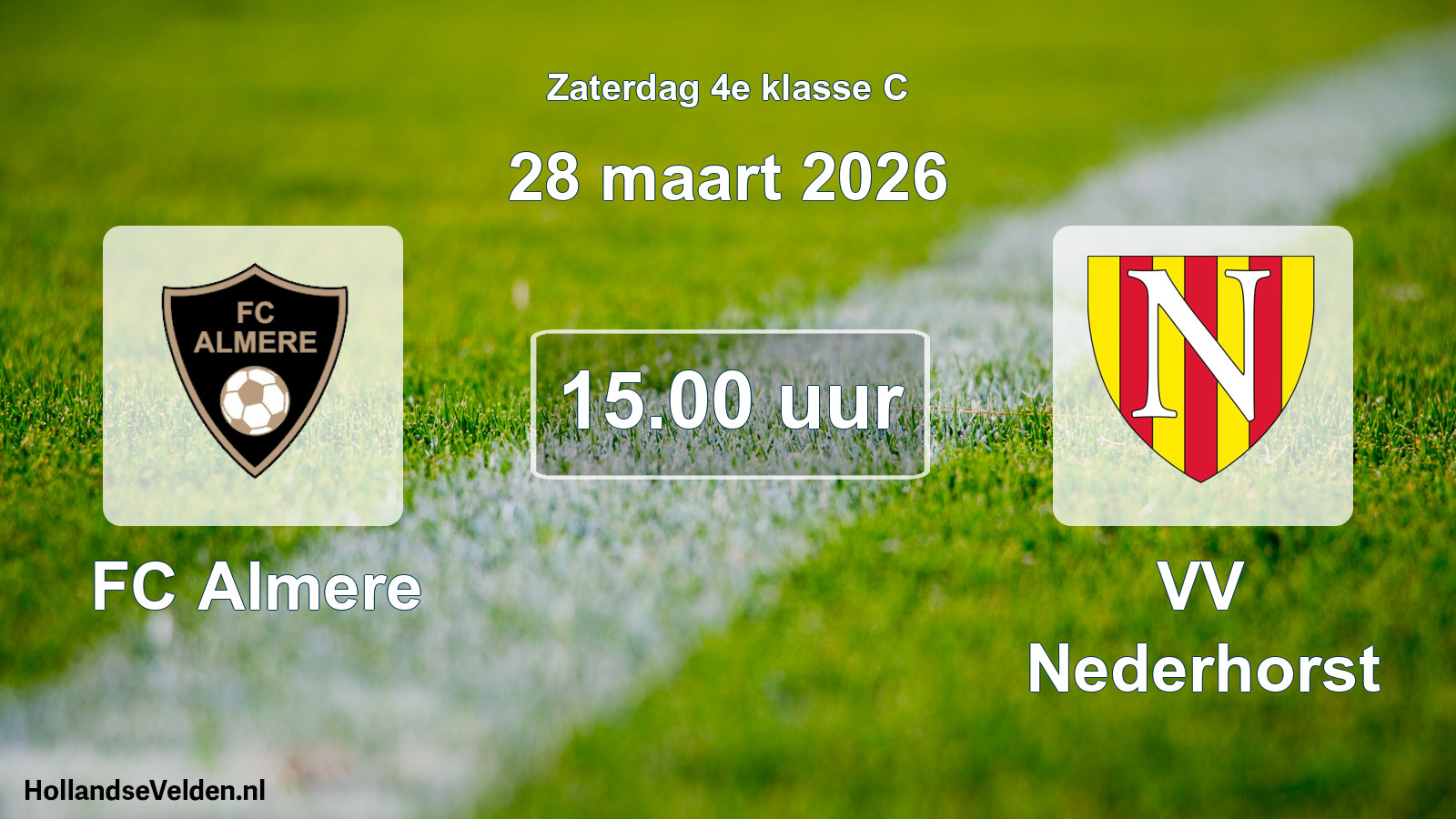 Scheduled Match: FC Almere - VV Nederhorst (28 March 2026)