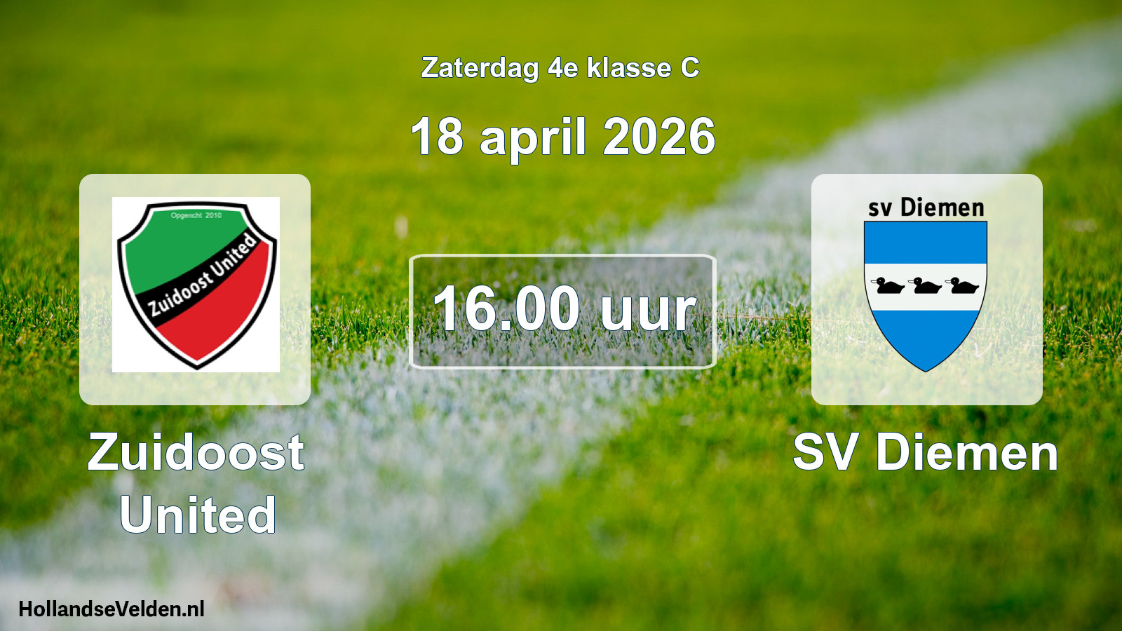 Scheduled Match: Zuidoost United - SV Diemen (18 April 2026)