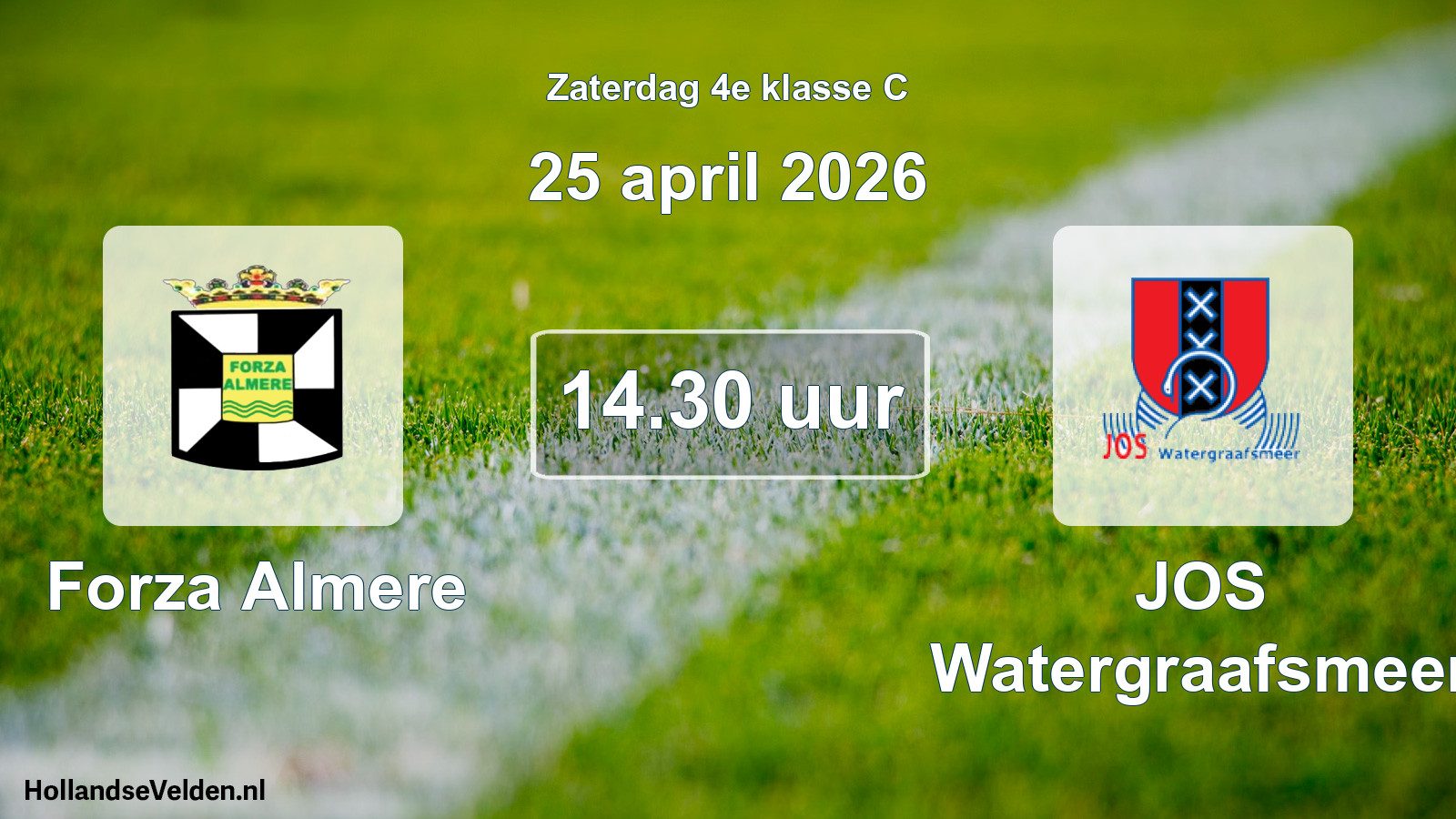 Scheduled Match: Forza Almere - JOS Watergraafsmeer (25 April 2026)