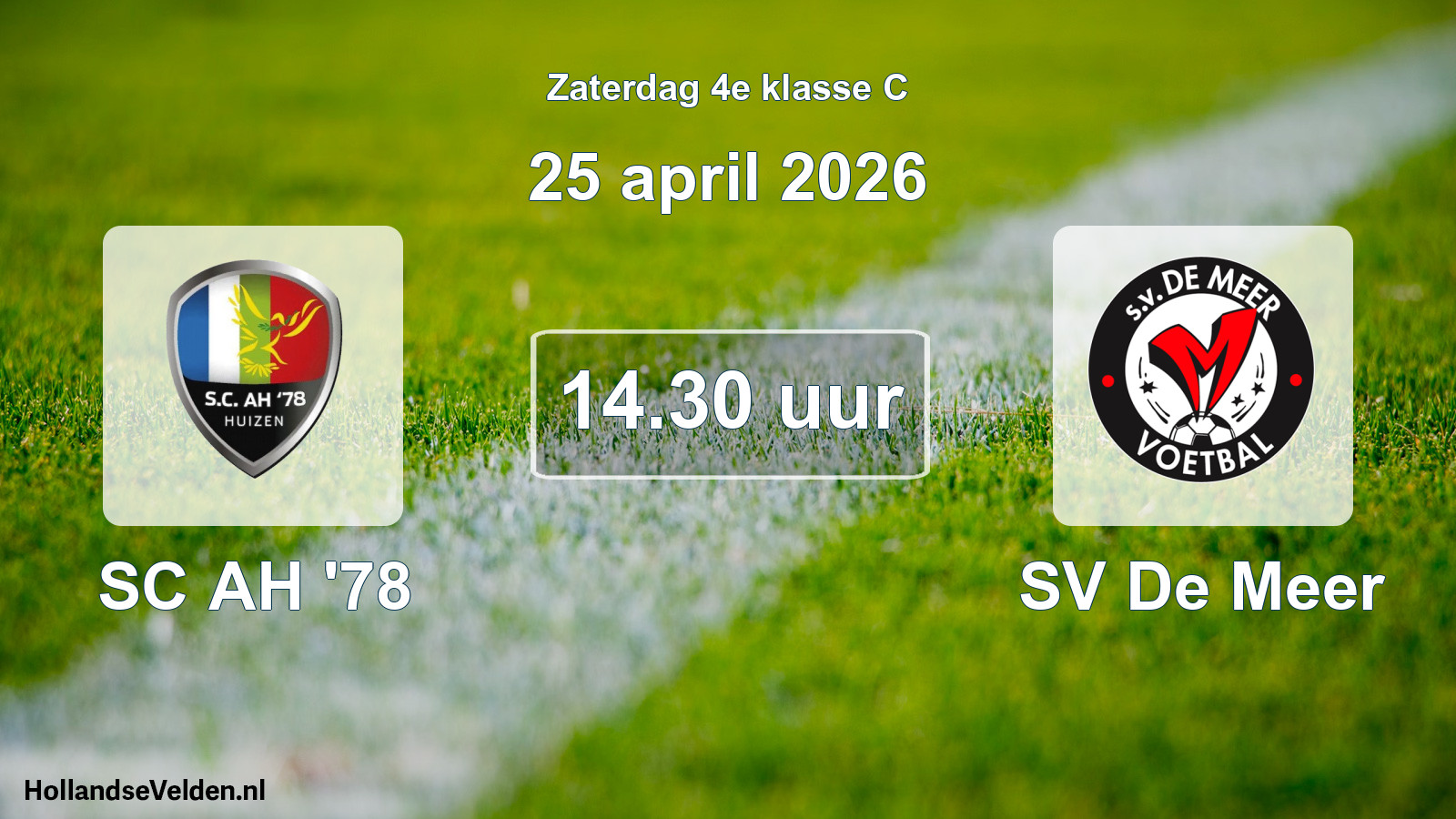 Scheduled Match: SC AH '78 - SV De Meer (25 April 2026)