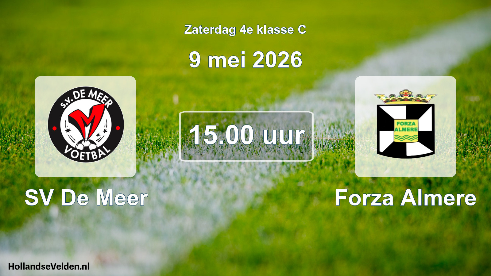 Scheduled Match: SV De Meer - Forza Almere (9 May 2026)