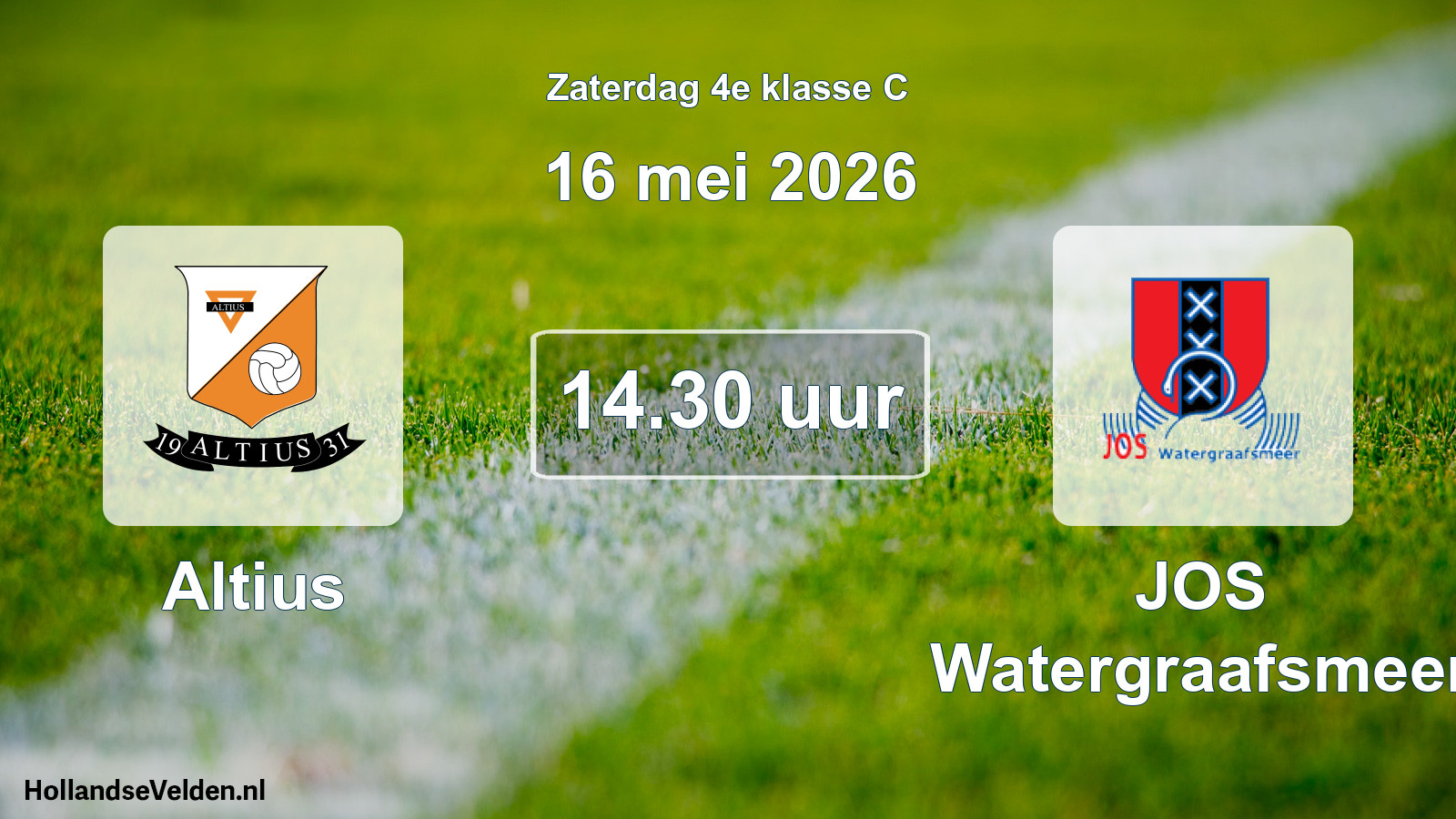 Scheduled Match: Altius - JOS Watergraafsmeer (16 May 2026)