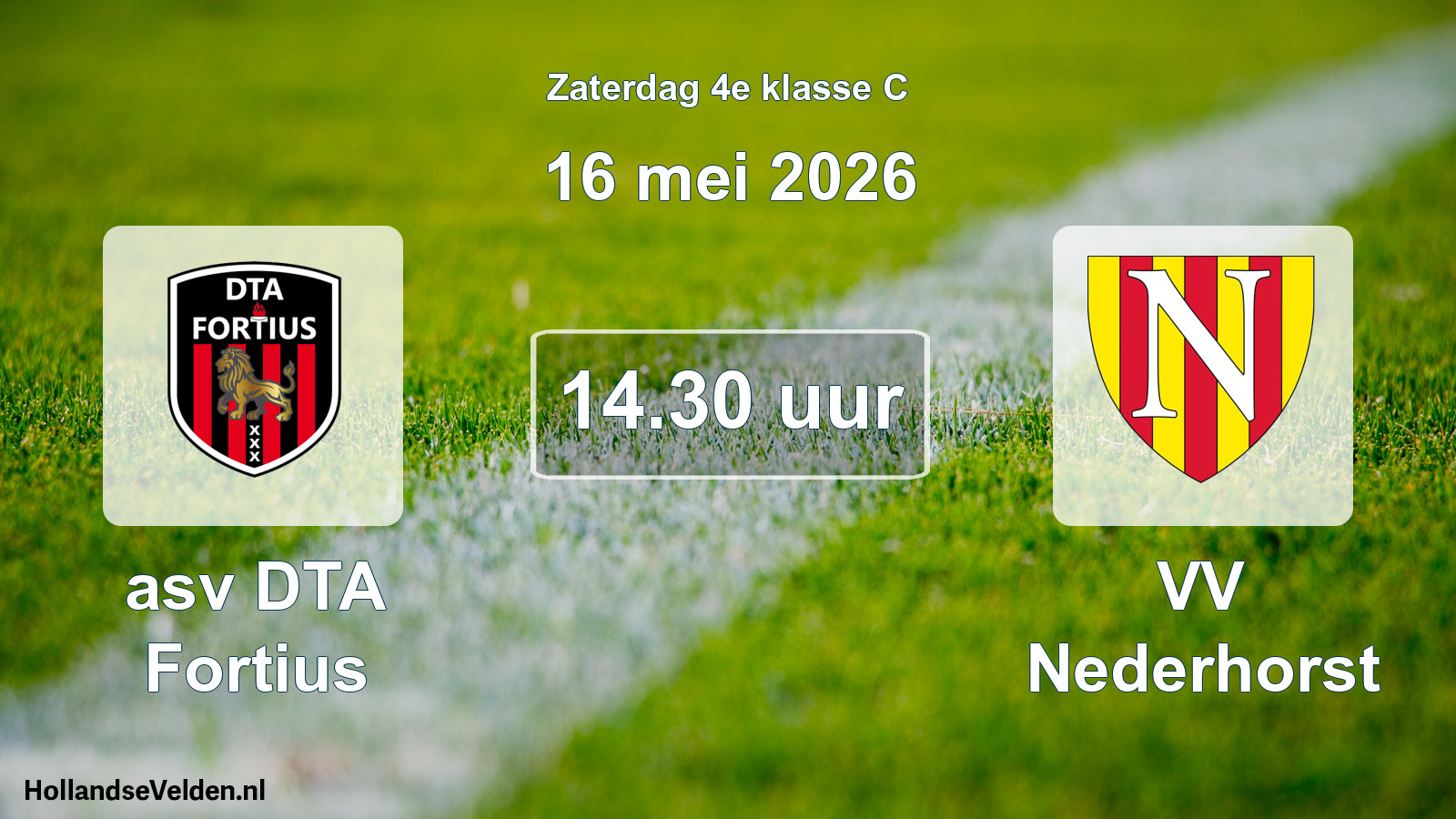 Scheduled Match: asv DTA Fortius - VV Nederhorst (16 May 2026)