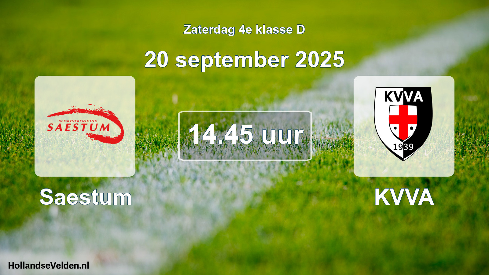 Scheduled Match: Saestum - KVVA (20 September 2025)