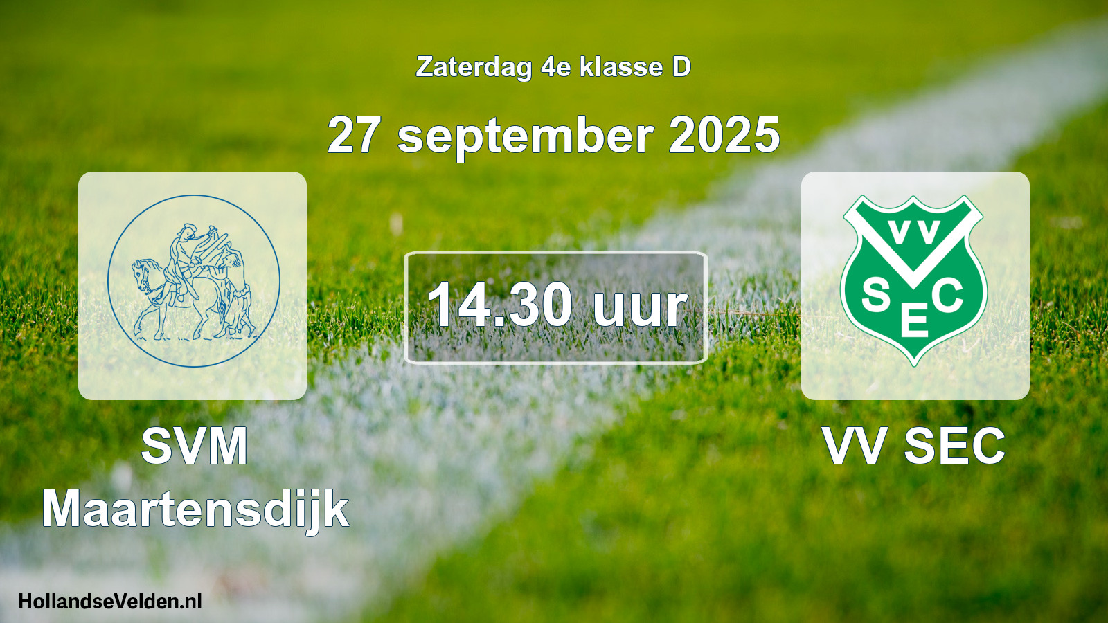 Scheduled Match: SVM Maartensdijk - VV SEC (27 September 2025)