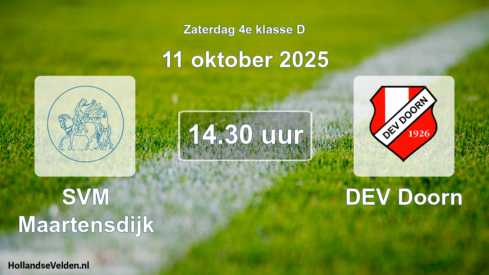 Geplande wedstrijd: SVM Maartensdijk - DEV Doorn (11 oktober 2025)