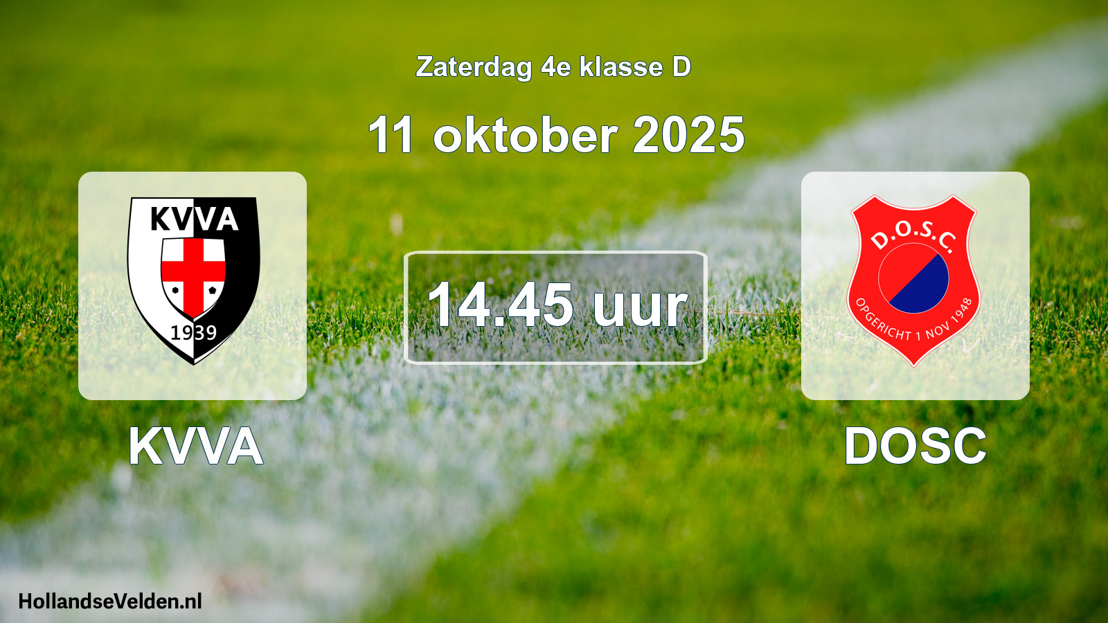 Scheduled Match: KVVA - DOSC (11 October 2025)