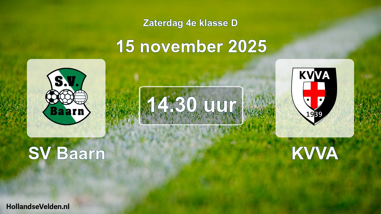 Scheduled Match: SV Baarn - KVVA (15 November 2025)