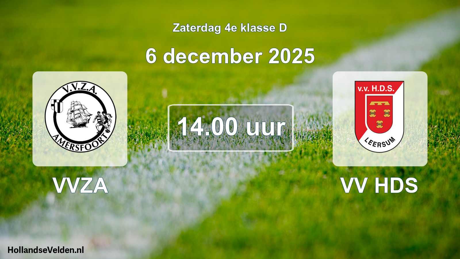 Geplande wedstrijd: VVZA - VV HDS (6 december 2025)