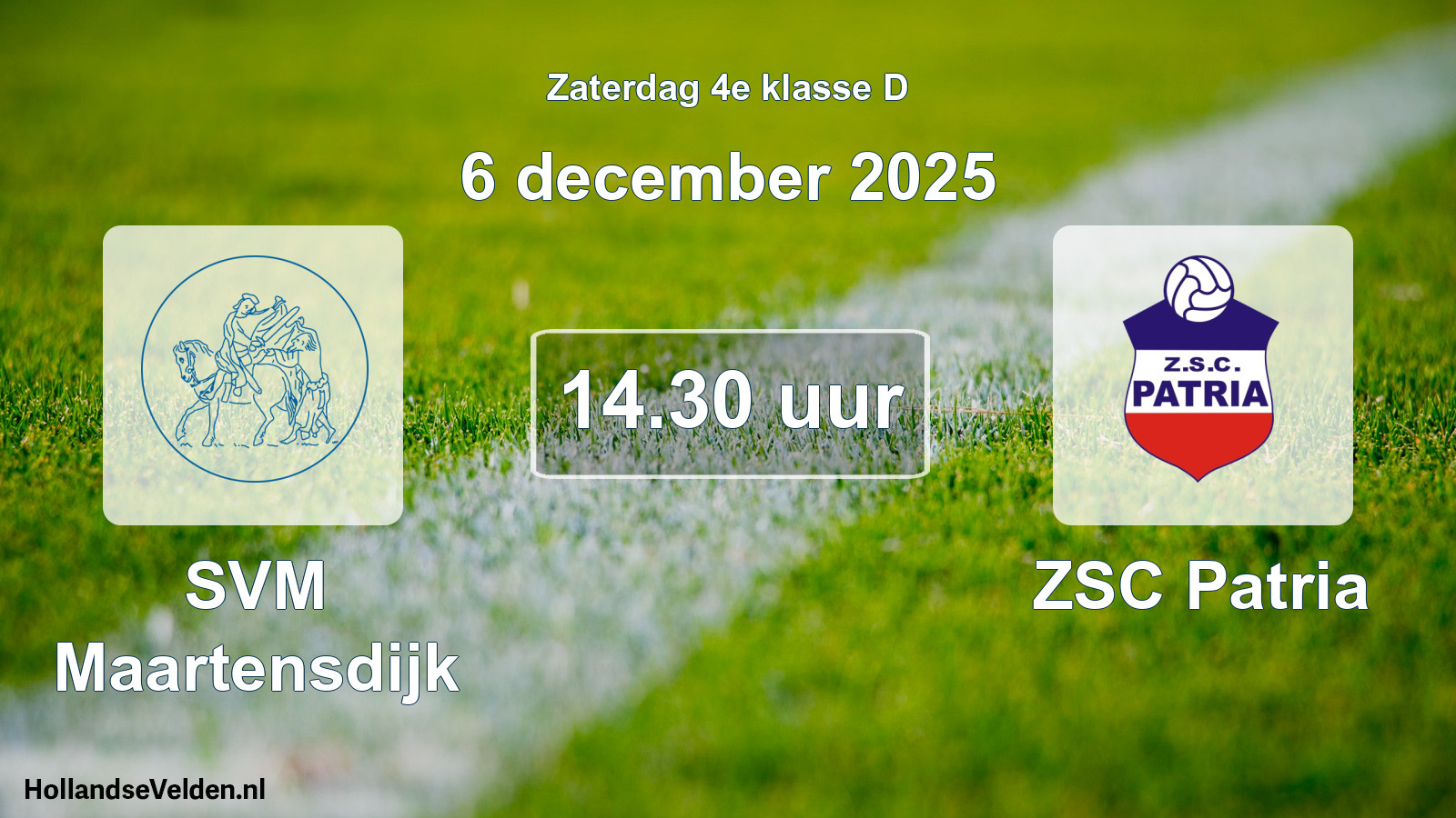 Scheduled Match: SVM Maartensdijk - ZSC Patria (6 December 2025)