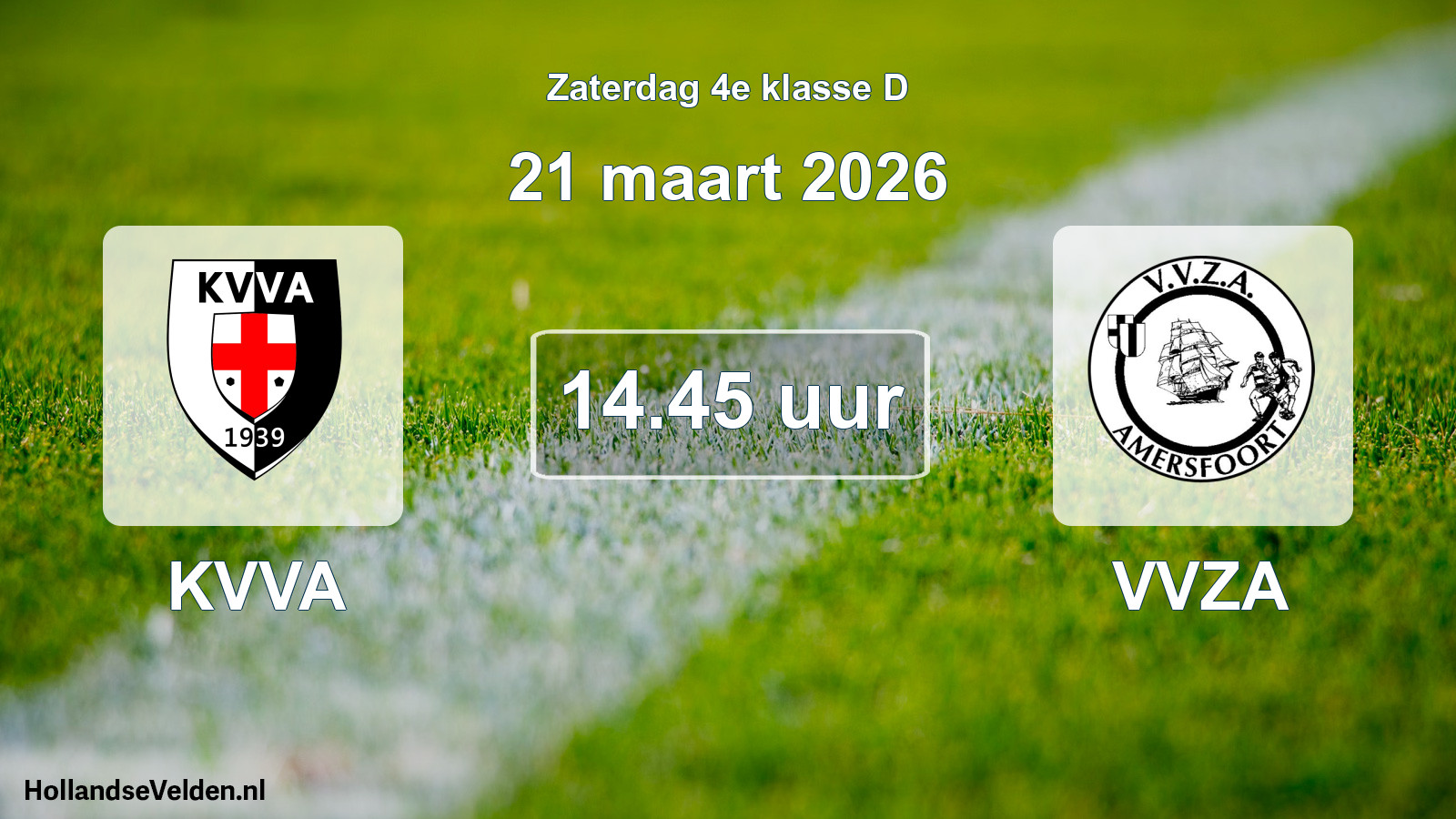Geplande wedstrijd: KVVA - VVZA (21 maart 2026)