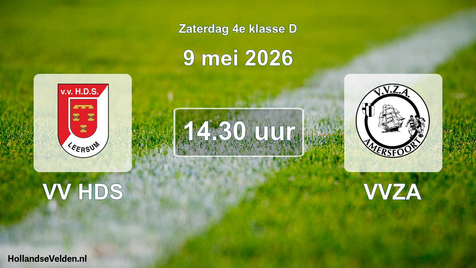 Geplande wedstrijd: VV HDS - VVZA (9 mei 2026)