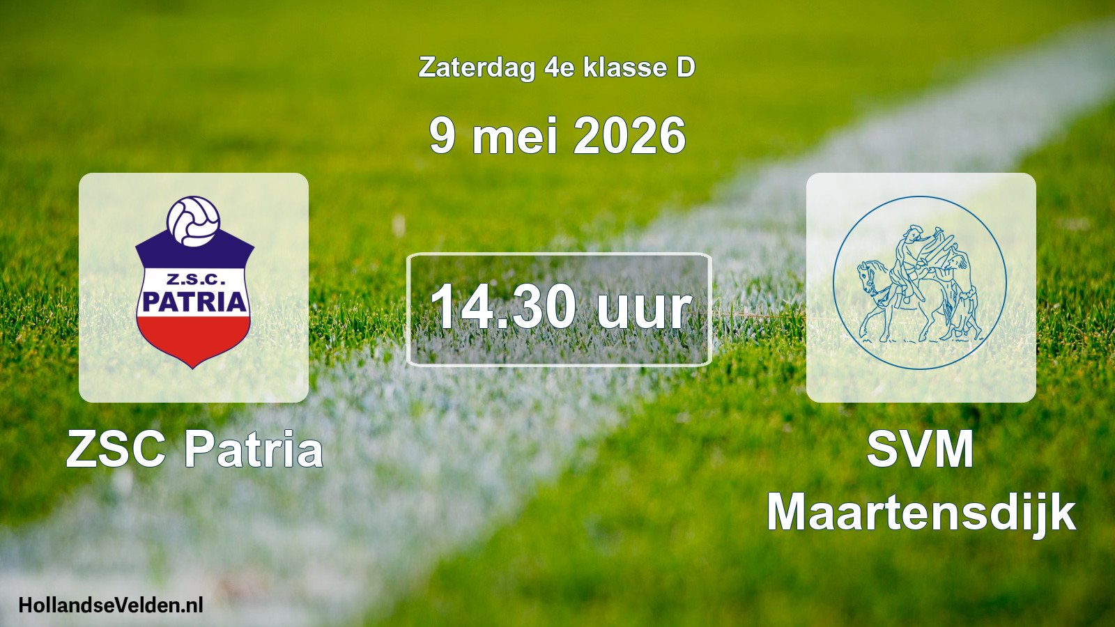 Scheduled Match: ZSC Patria - SVM Maartensdijk (9 May 2026)