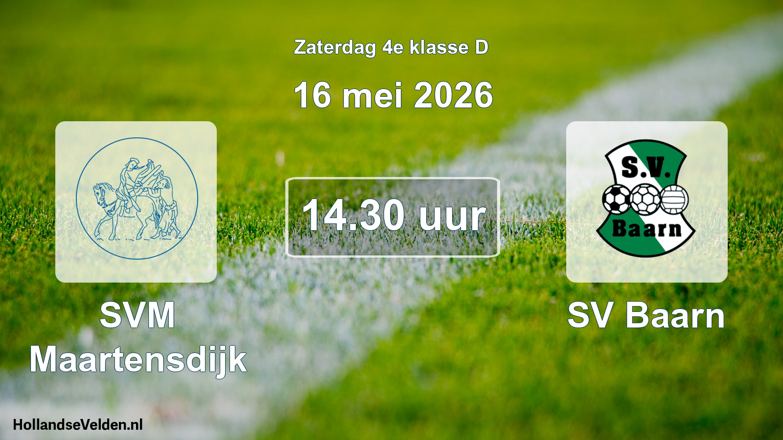 Geplande wedstrijd: SVM Maartensdijk - SV Baarn (16 mei 2026)