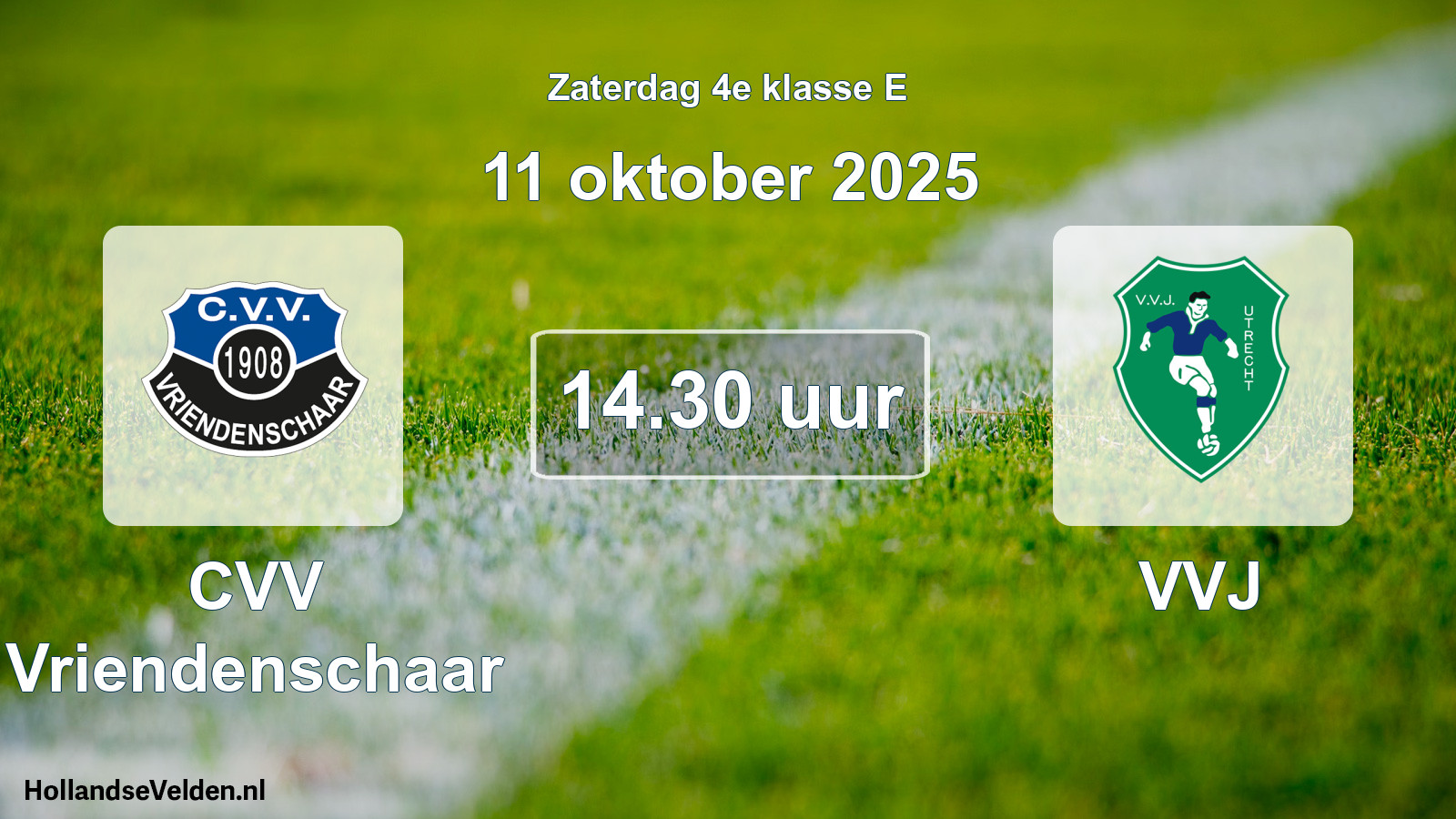 Geplande wedstrijd: CVV Vriendenschaar - VVJ (11 oktober 2025)