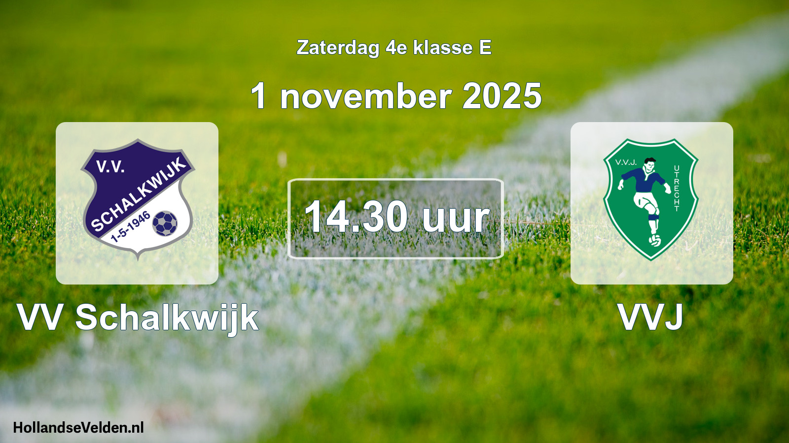 Geplande wedstrijd: VV Schalkwijk - VVJ (1 november 2025)