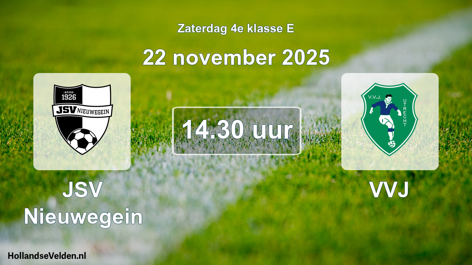 Geplande wedstrijd: JSV Nieuwegein - VVJ (22 november 2025)